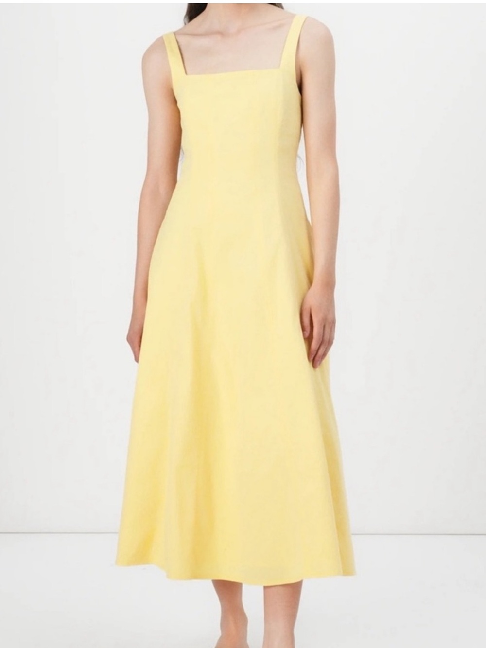 Abercrombie Yellow Linen Maxi Dress. Size L